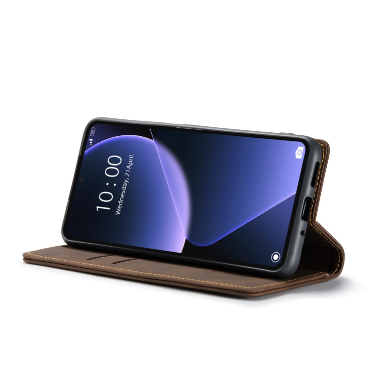 For Xiaomi 13T/13T Pro CaseMe 013 Multifunctional Horizontal Flip Leather Phone Case(Coffee)