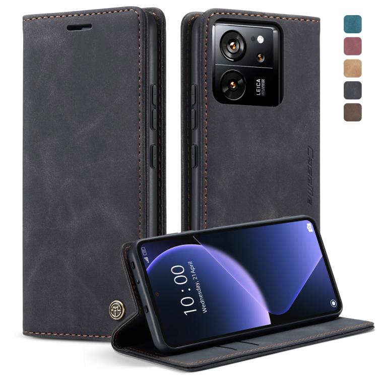 For Xiaomi 13T/13T Pro CaseMe 013 Multifunctional Horizontal Flip Leather Phone Case(Black)