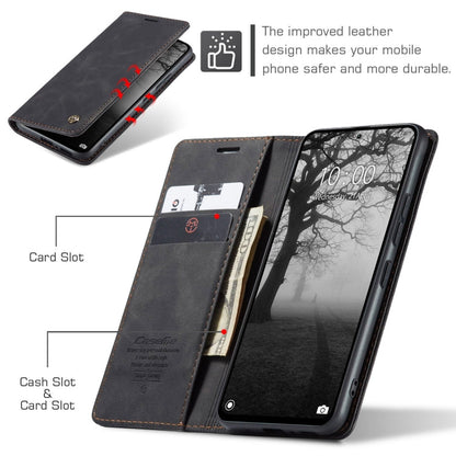 For Xiaomi Redmi Note 13 4G CaseMe 013 Multifunctional Horizontal Flip Leather Phone Case(Black)