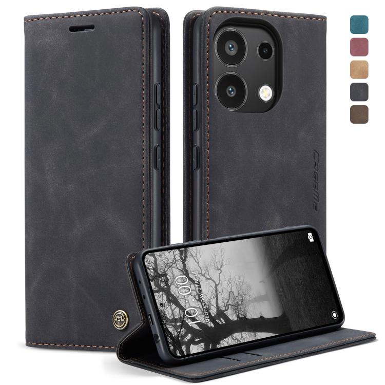 For Xiaomi Redmi Note 13 4G CaseMe 013 Multifunctional Horizontal Flip Leather Phone Case(Black)
