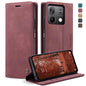 Pour Xiaomi Redmi Note 13 5G Étui de téléphone en cuir à rabat horizontal multifonctionnel CaseMe 013 (Rouge vin)