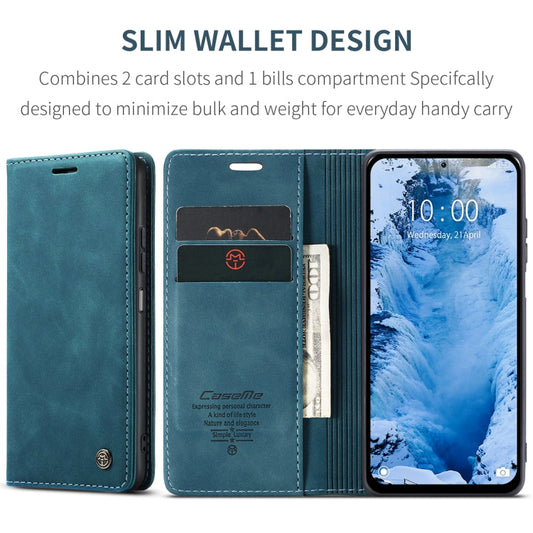 Pour Xiaomi Redmi Note 13 5G Étui de téléphone en cuir à rabat horizontal multifonctionnel CaseMe 013 (bleu)