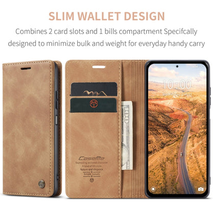 For Xiaomi Redmi Note 13 5G CaseMe 013 Multifunctional Horizontal Flip Leather Phone Case(Brown)