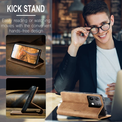 For Xiaomi Redmi Note 13 5G CaseMe 013 Multifunctional Horizontal Flip Leather Phone Case(Brown)