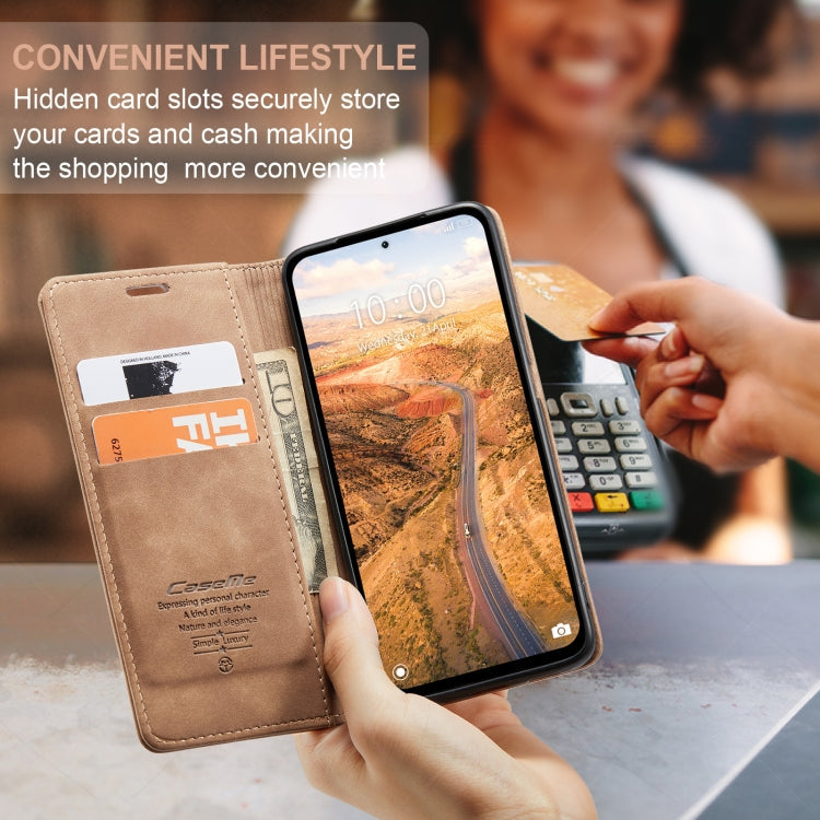 For Xiaomi Redmi Note 13 5G CaseMe 013 Multifunctional Horizontal Flip Leather Phone Case(Brown)