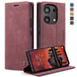 Pour Xiaomi Redmi Note 13 Pro 4G Étui en Cuir Multifonctionnel à Rabat Horizontal CaseMe 013 (Rouge Vin)
