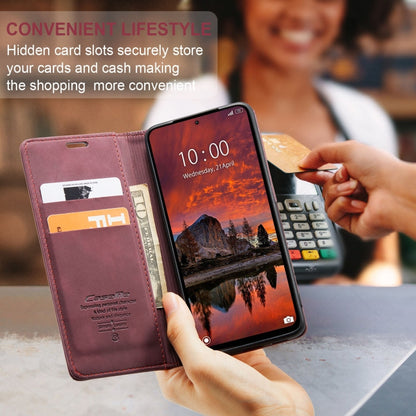 Pour Xiaomi Redmi Note 13 Pro 4G Étui en Cuir Multifonctionnel à Rabat Horizontal CaseMe 013 (Rouge Vin)