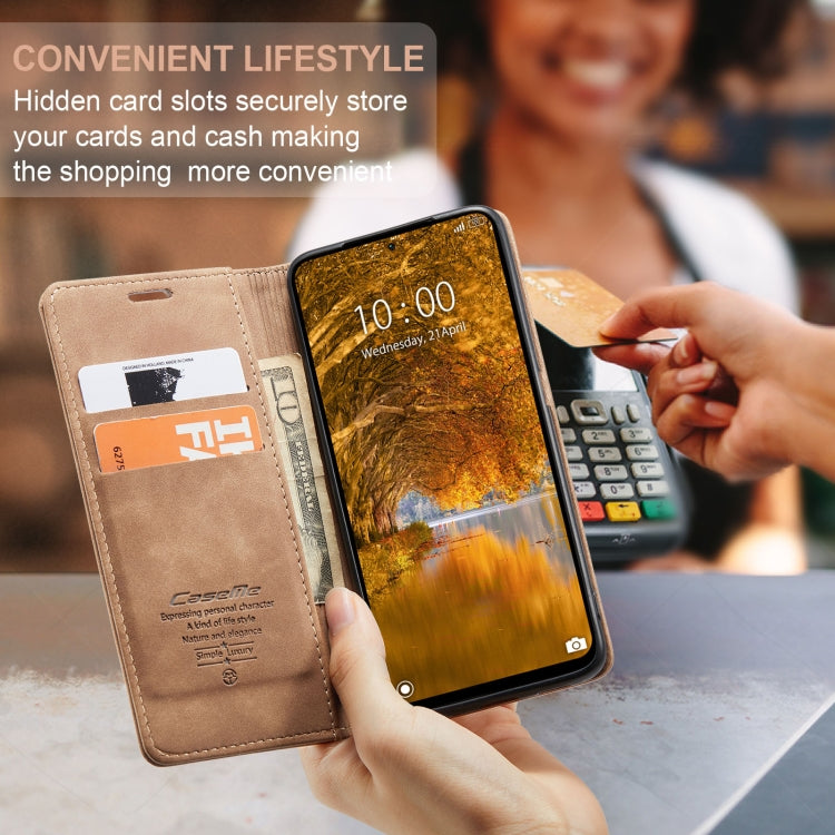For Xiaomi Redmi Note 13 Pro 4G CaseMe 013 Multifunctional Horizontal Flip Leather Phone Case(Brown)