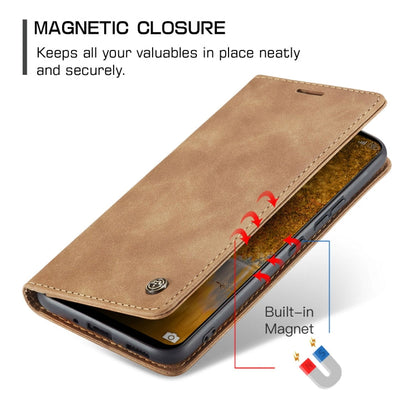 For Xiaomi Redmi Note 13 Pro 4G CaseMe 013 Multifunctional Horizontal Flip Leather Phone Case(Brown)