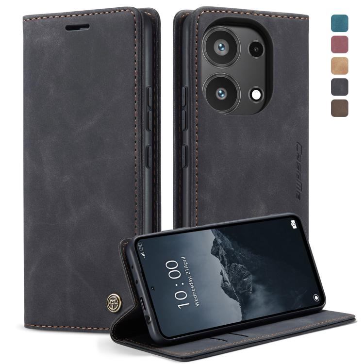 For Xiaomi Redmi Note 13 Pro 4G CaseMe 013 Multifunctional Horizontal Flip Leather Phone Case(Black)