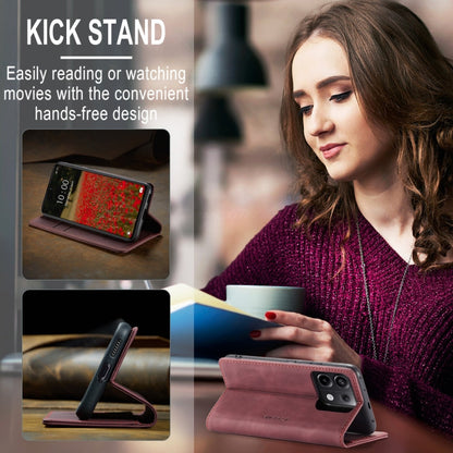 For Xiaomi Redmi Note 13 Pro 5G CaseMe 013 Multifunctional Horizontal Flip Leather Phone Case(Wine Red)