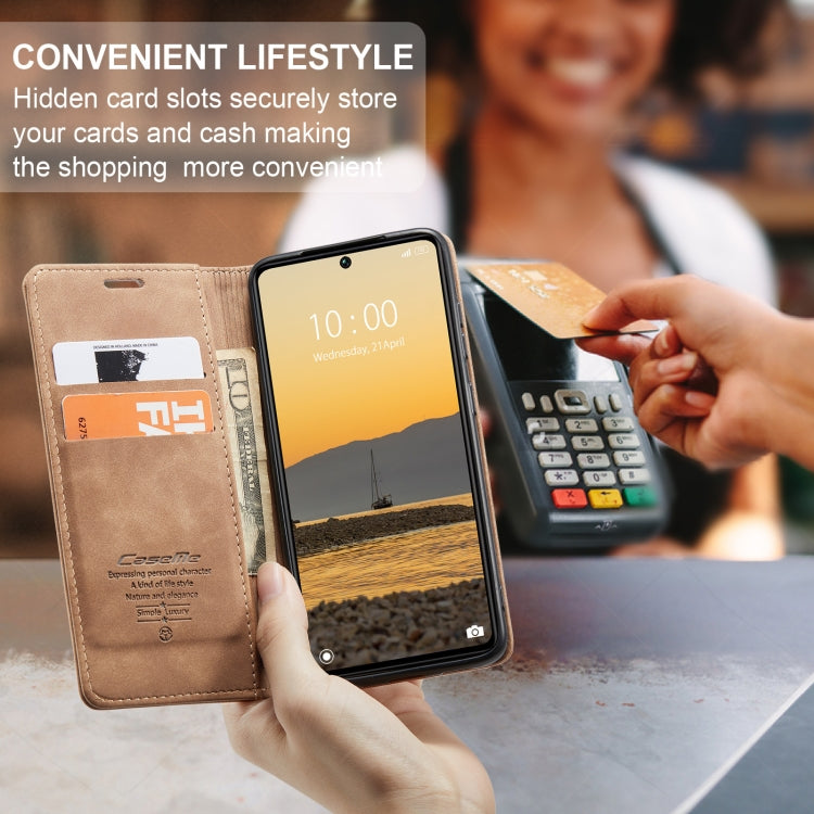 For Xiaomi Redmi Note 13 Pro 5G CaseMe 013 Multifunctional Horizontal Flip Leather Phone Case(Brown)