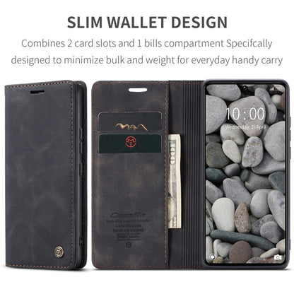 Pour Xiaomi Redmi Note 13 Pro 5G Coque de téléphone en cuir à rabat horizontal multifonctionnel CaseMe 013 (Noir)