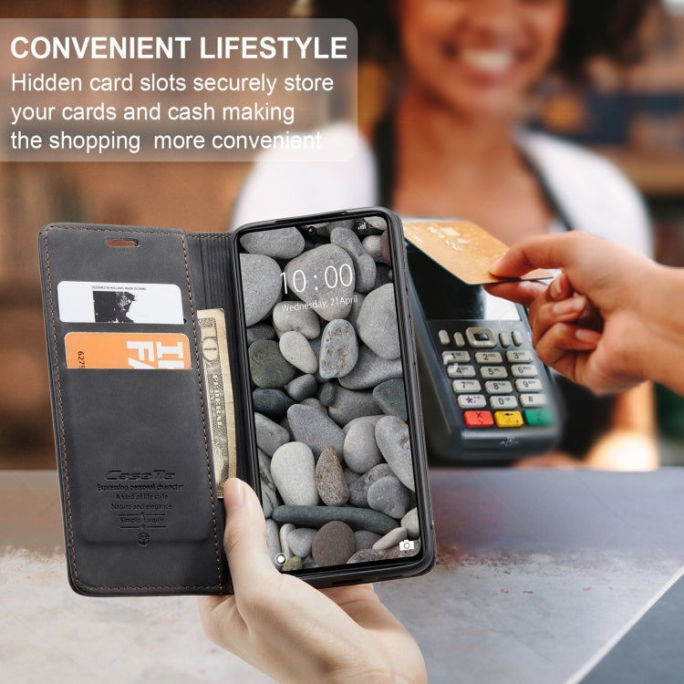 Pour Xiaomi Redmi Note 13 Pro 5G Coque de téléphone en cuir à rabat horizontal multifonctionnel CaseMe 013 (Noir)