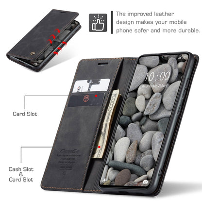 Pour Xiaomi Redmi Note 13 Pro 5G Coque de téléphone en cuir à rabat horizontal multifonctionnel CaseMe 013 (Noir)