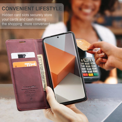 For Xiaomi Redmi Note 13 Pro+ CaseMe 013 Multifunctional Horizontal Flip Leather Phone Case(Wine Red)