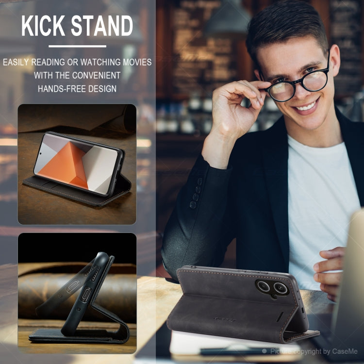 For Xiaomi Redmi Note 13 Pro+ CaseMe 013 Multifunctional Horizontal Flip Leather Phone Case(Black)