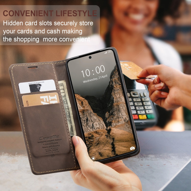 For Xiaomi Poco X6 Pro CaseMe 013 Multifunctional Horizontal Flip Leather Phone Case(Coffee)
