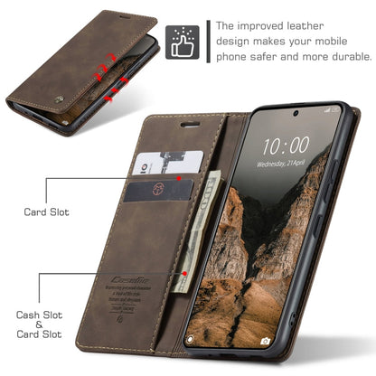 For Xiaomi Poco X6 Pro CaseMe 013 Multifunctional Horizontal Flip Leather Phone Case(Coffee)