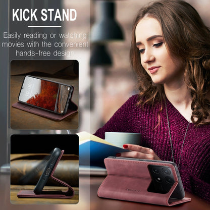 For Xiaomi Poco X6 Pro CaseMe 013 Multifunctional Horizontal Flip Leather Phone Case(Wine Red)