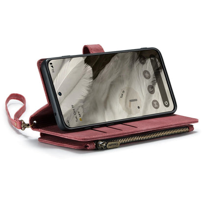 For Google Pixel 8 CaseMe C30 Multifunctional Leather Phone Case(Red)