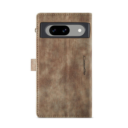 Pour Google Pixel 8a étui de téléphone en cuir multifonctionnel CaseMe C30 (marron)
