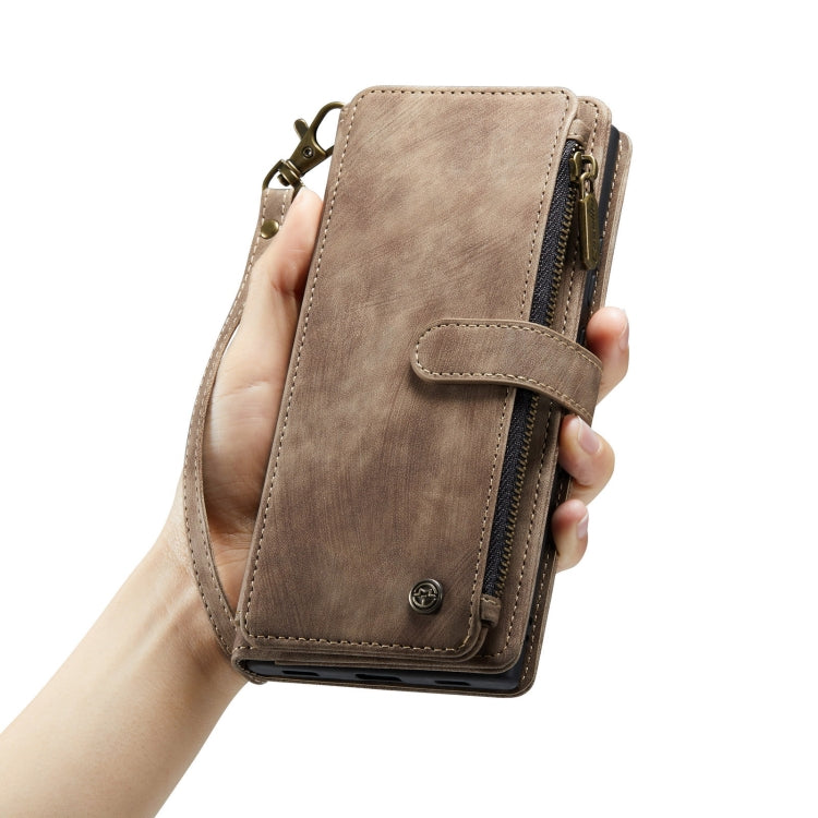 Pour Google Pixel 8a étui de téléphone en cuir multifonctionnel CaseMe C30 (marron)