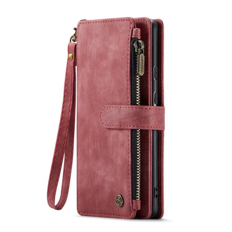Pour Google Pixel 8a Étui portefeuille multifonctionnel en cuir CaseMe C30 (rouge)