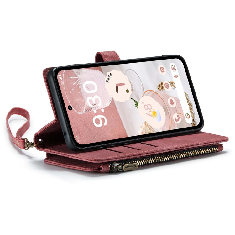 Pour Google Pixel 8a Étui portefeuille multifonctionnel en cuir CaseMe C30 (rouge)