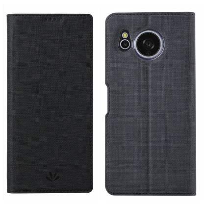 For Sharp Aquos Sense8 ViLi DMX Series Shockproof TPU + PU Leather Magnetic Attraction Horizontal Flip Case(Black)