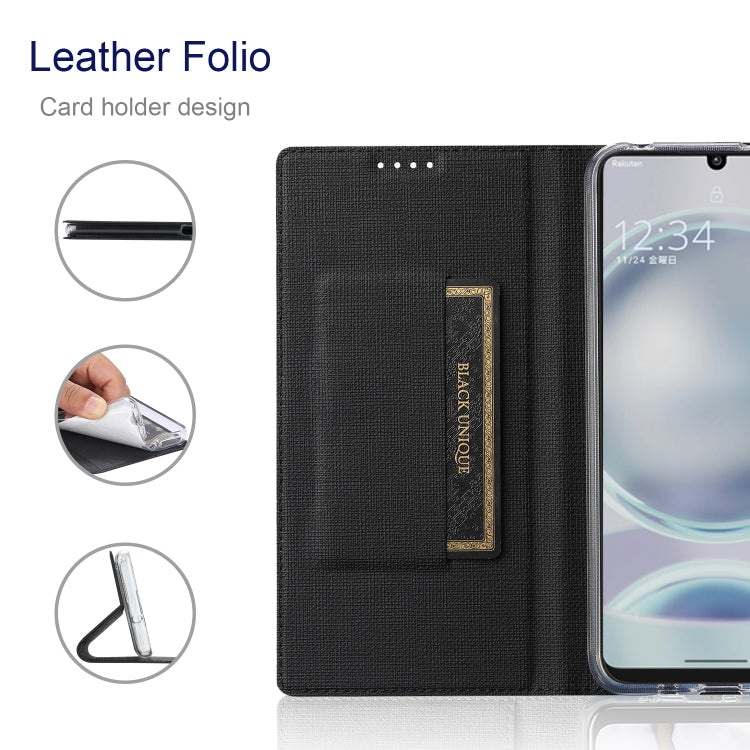 For Sharp Aquos Sense8 ViLi DMX Series Shockproof TPU + PU Leather Magnetic Attraction Horizontal Flip Case(Black)