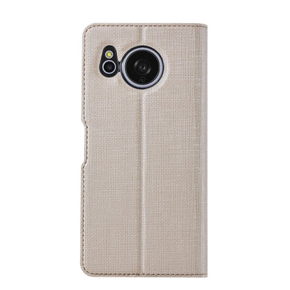 For Sharp Aquos Sense8 ViLi DMX Series Shockproof TPU + PU Leather Magnetic Attraction Horizontal Flip Case(Gold)