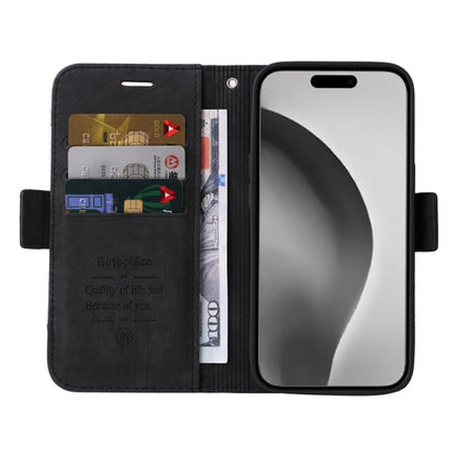 For iPhone 16 Pro Max BETOPNICE Dual-side Buckle Leather Phone Case(Black)