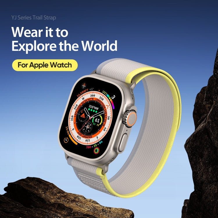 Pour Apple Watch 10 46mm Bracelet de montre en nylon DUX DUCIS série YJ (Jaune)
