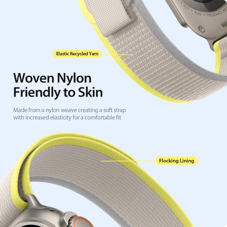 Pour Apple Watch 10 46mm Bracelet de montre en nylon DUX DUCIS série YJ (Jaune)