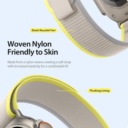 Pour Apple Watch 10 46mm Bracelet de montre en nylon DUX DUCIS série YJ (Jaune)