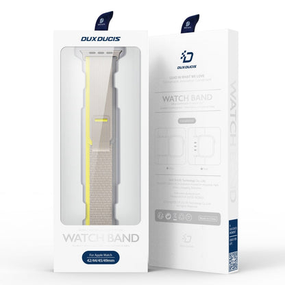 Pour Apple Watch 10 46mm Bracelet de montre en nylon DUX DUCIS série YJ (Jaune)