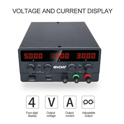 GVDA SPS-H3010 30V-10A Adjustable Voltage Regulator, Specification:US Plug(Black)