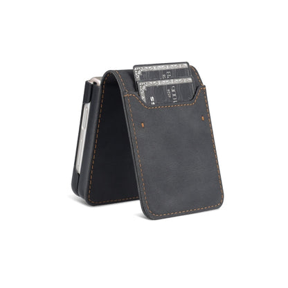 For Samsung Galaxy Z Flip5 AZNS Dream II Skin Feel PU+TPU Horizontal Flip PU Phone Case(Black)
