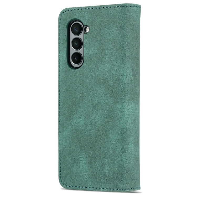 For Samsung Galaxy Z Fold5 AZNS Dream II Skin Feel PU+TPU Horizontal Flip PU Phone Case(Green)