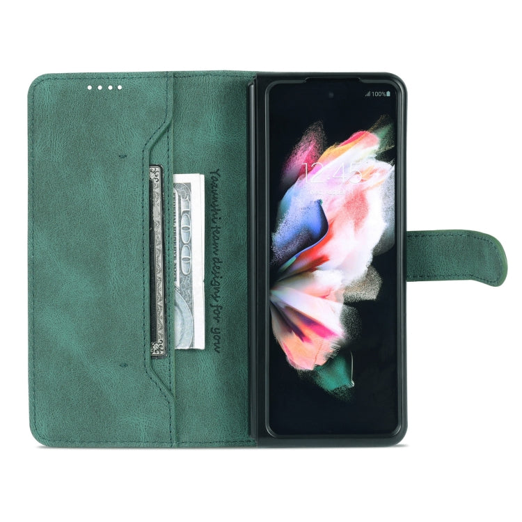 For Samsung Galaxy Z Fold5 AZNS Dream II Skin Feel PU+TPU Horizontal Flip PU Phone Case(Green)