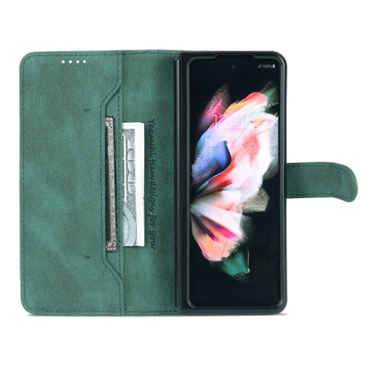 For Samsung Galaxy Z Fold5 AZNS Dream II Skin Feel PU+TPU Horizontal Flip PU Phone Case(Green)