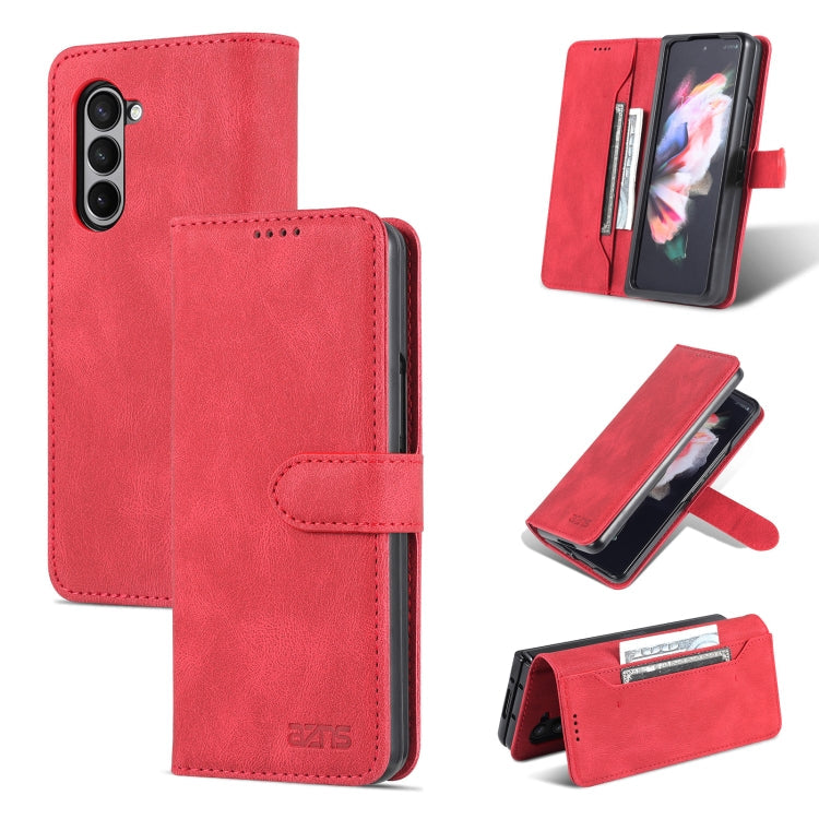 For Samsung Galaxy Z Fold5 AZNS Dream II Skin Feel PU+TPU Horizontal Flip PU Phone Case(Red)
