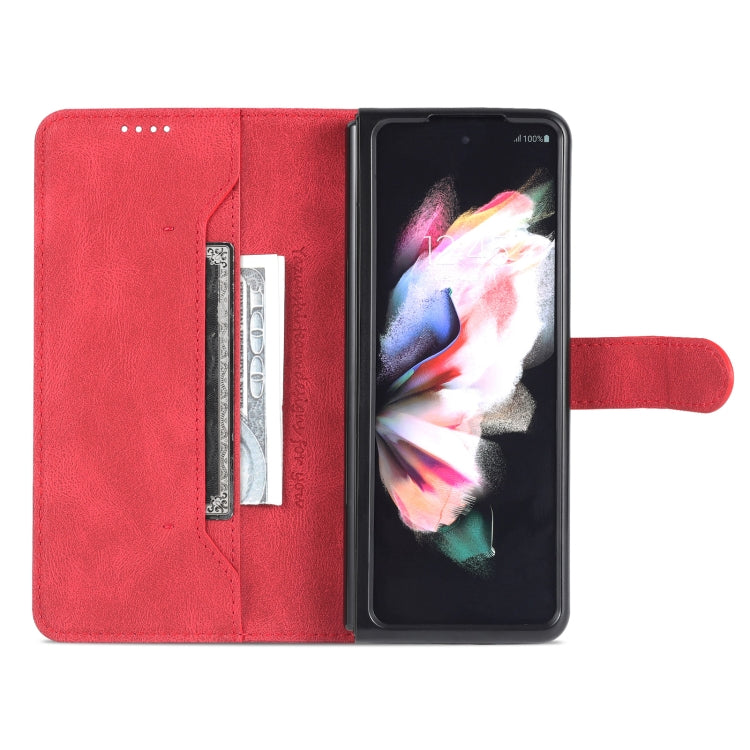 For Samsung Galaxy Z Fold5 AZNS Dream II Skin Feel PU+TPU Horizontal Flip PU Phone Case(Red)