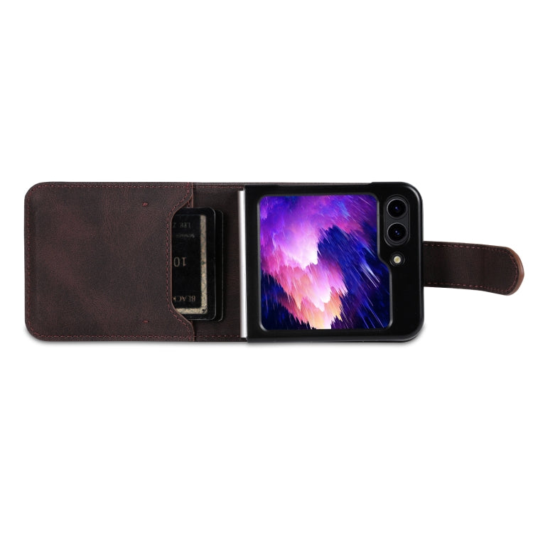 For Samsung Galaxy Z Flip6 / Flip7 FE AZNS Dream II Skin Feel PU+TPU Horizontal Flip PU Phone Case(Coffee)