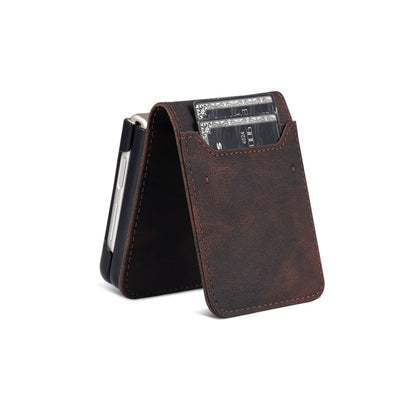 For Samsung Galaxy Z Flip6 / Flip7 FE AZNS Dream II Skin Feel PU+TPU Horizontal Flip PU Phone Case(Coffee)