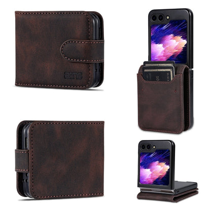 For Samsung Galaxy Z Flip6 / Flip7 FE AZNS Dream II Skin Feel PU+TPU Horizontal Flip PU Phone Case(Coffee)