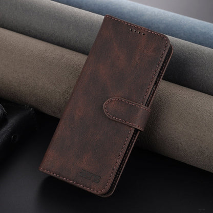 For Samsung Galaxy Z Fold6 5G AZNS Dream II Skin Feel PU+TPU Horizontal Flip PU Phone Case(Coffee)