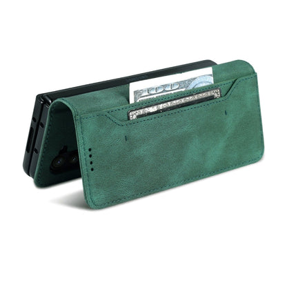 For Samsung Galaxy Z Fold6 5G AZNS Dream II Skin Feel PU+TPU Horizontal Flip PU Phone Case(Green)