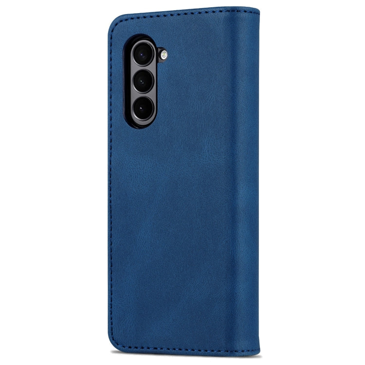For Samsung Galaxy Z Fold6 5G AZNS Dream II Skin Feel PU+TPU Horizontal Flip PU Phone Case(Blue)